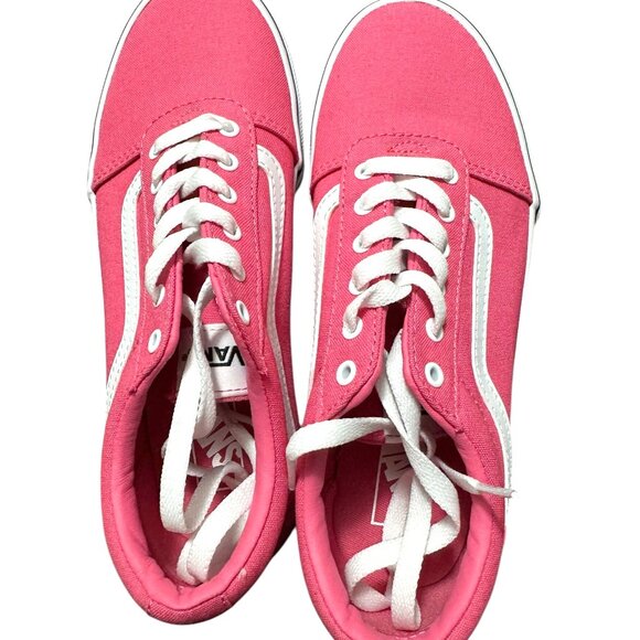 New with Box, Vans Pink and White Ward Lace Up Sneakers Size Kids 4 - Picture 3 of 7